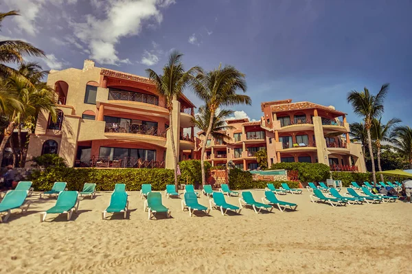 Playa Del Carmen Mexico August 2022 View Hotel Beach Establishment — Stockfoto