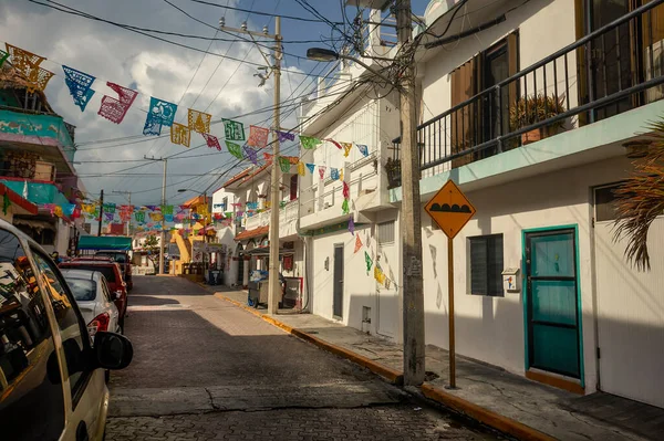 Isla Mujeres Mexico August 2022 Street View Neighborhood Isla Mujeres —  Fotos de Stock