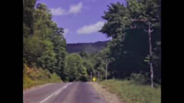 Virginia, United States june 1948: Drive thru american street scene in 40s