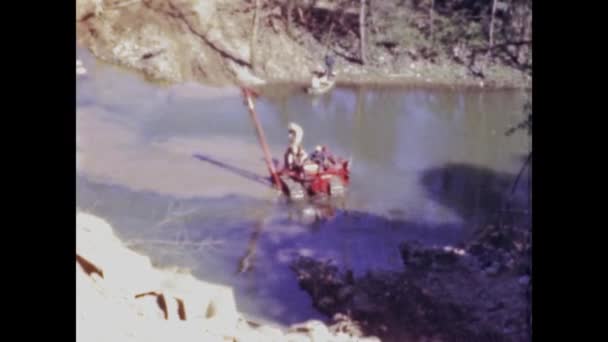 Virginia United States June 1948 Laying Natural Gas Pipe Line — Video Stock