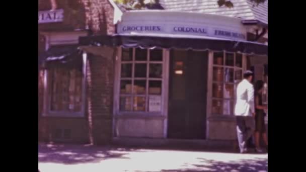 Yorktown United States June 1948 Colonial Williamsburg Visitor Center City — 图库视频影像