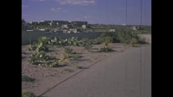 Las Vegas Abd Mart 1970 Lerde Dağları Olan Eski Bir — Stok video