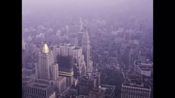 New York Usa May 1975 Chrysler Building View South Park — Stock video