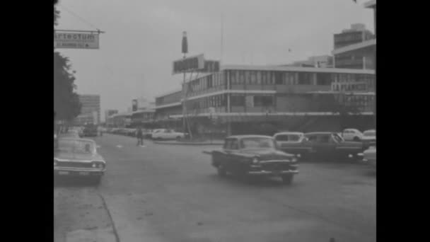 Lima Peru Juni 1974 Lima Straatbeeld Verkeersscène Jaren — Stockvideo