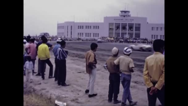 Guayaquil Equador Maio 1975 Carros Corrida Movem Alta Velocidade Durante — Vídeo de Stock
