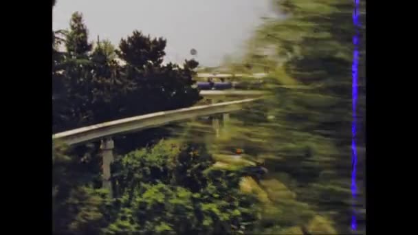 Орландо Сша Июнь 1975 Вид Парк Диснейленда — стоковое видео