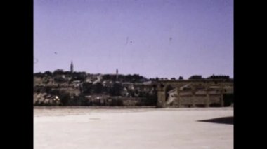 Kudüs, İsrail 1975: David Kulesi ve 70 'lerde antik kentteki Kubbe of the Rock