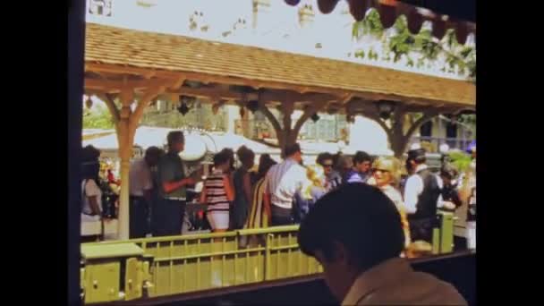 Orlando Stati Uniti Giugno 1975 Vista Parco Disneyland Negli Anni — Video Stock