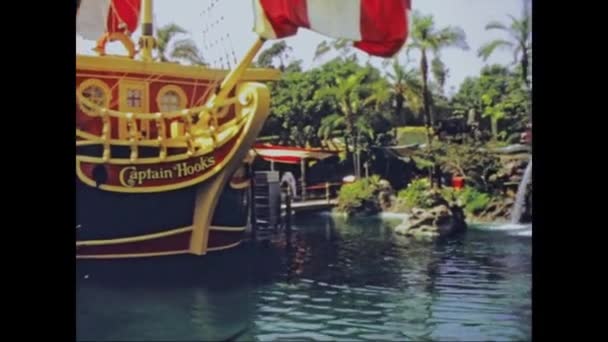 Orlando Estados Unidos Junio 1975 Disneyland Park View 70S — Vídeo de stock