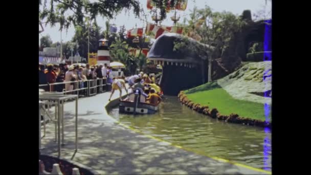 Орландо Сша Июнь 1975 Вид Парк Диснейленда — стоковое видео