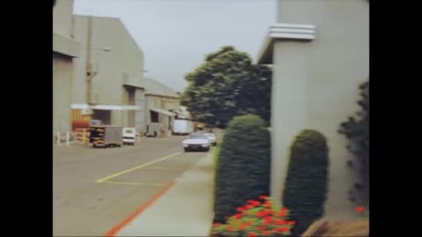 Los Angeles Usa Juni 1975 Universal City Rote Busse Und — Stockvideo