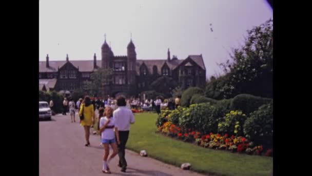 Блэкпул Великобритания Май 1975 Люди Посещают Школу Росселла Мероприятии — стоковое видео