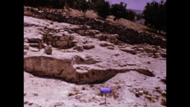 Beit She Israele Maggio 1975 Rovine Anfiteatro Nell Antica Città — Video Stock