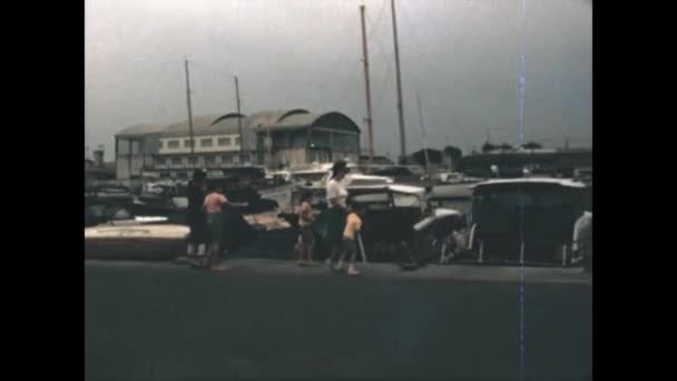 Isola Elba Ιταλία Ιούνιος 1971 Άποψη Του Λιμανιού Του Νησιού — Αρχείο Βίντεο