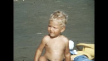 Liguria, İtalya Haziran 1966: Aile Yaz tatili anıları 60 'larda