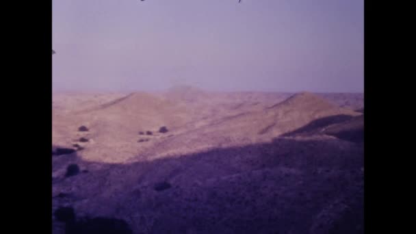 Тунис Тунис Апрель 1983 Сцена Пустыни Туниса — стоковое видео