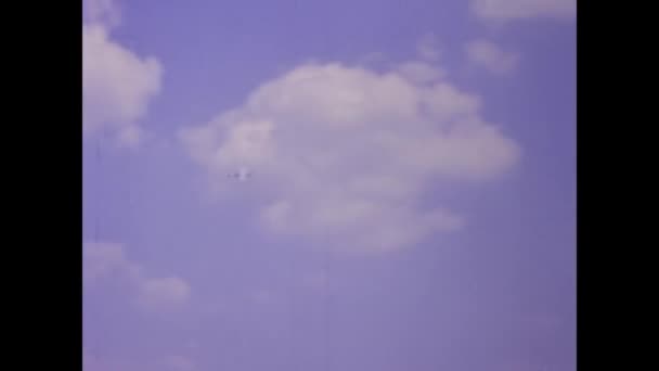 Даллас Сша Июнь 1970 Сцена Винтажных Самолетов — стоковое видео