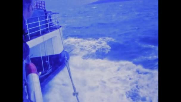 Isola Wight Regno Unito Settembre 1983 Movimento Delle Navi Naviga — Video Stock