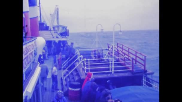 Isola Wight Regno Unito Settembre 1983 Movimento Delle Navi Naviga — Video Stock