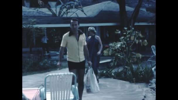 Dominicus República Dominicana Noviembre 1966 Personas Relajantes Vacaciones Caribeñas Los — Vídeos de Stock