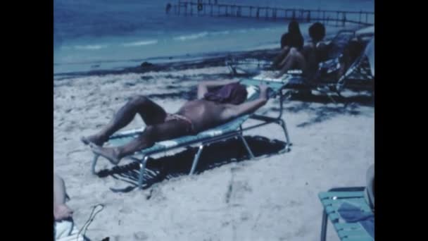 Dominicus Dominikánská Republika Listopad 1966 Lidé Relaxující Karibské Dovolené Letech — Stock video
