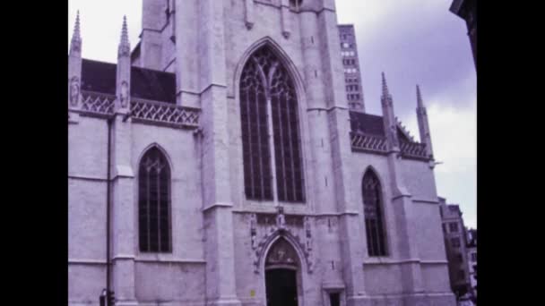 Bruxelles Belgique Avril 1997 Eglise Bruxelles Notre Dame Chapelle Dans — Video