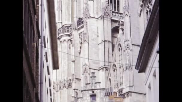 Bruselas Bélgica Abril 1997 Catedral Nuestra Señora Bruselas Los Años — Vídeos de Stock