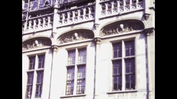 Брюссель Бельгія Квітня 1997 Брюссельська Поштова Будівля — стокове відео