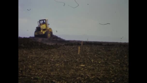 Londres Reino Unido Mayo 1972 Excavadora Obra Los Años — Vídeos de Stock