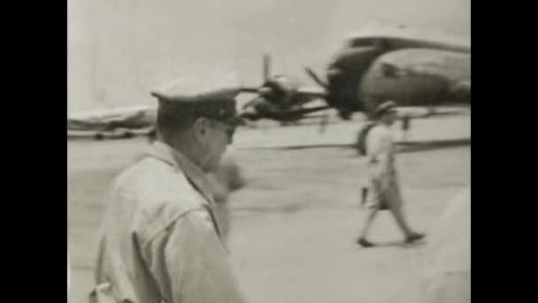 Paris Frankrike Maj 1950 Tchang Kai Shek Kinesiska Allmänna Och — Stockvideo