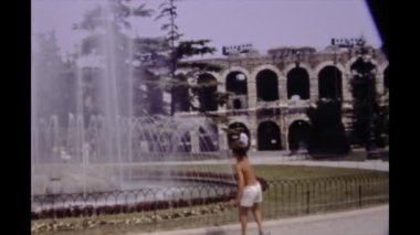 Verona, İtalya Mart 1983: Verona City view in 80 's