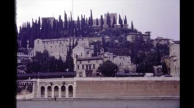 Verona, İtalya Mart 1983: Verona City view in 80 's