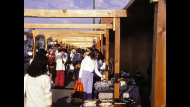 San Francisco Ηνωμένες Πολιτείες Μάιος 1977 Σαν Φρανσίσκο Αγορά Δρόμου — Αρχείο Βίντεο