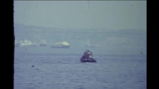 Istanbul Turecko Červen 1980 Loď Istanbulu Letech — Stock video