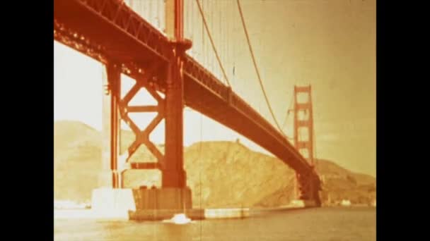 San Francisco Vereinigte Staaten Mai 1982 Goldene Torbrücke San Francisco — Stockvideo