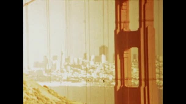 San Francisco Stati Uniti Maggio 1982 Golden Gate Bridge San — Video Stock