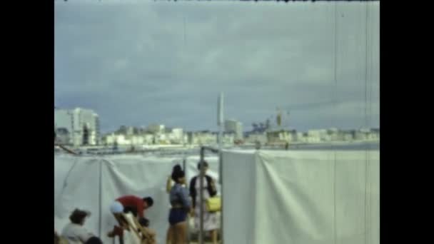 Paryż Francja Maj 1969 Rodzinne Wspomnienia Wakacji Plaży Latach — Wideo stockowe