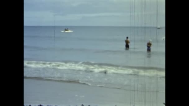 Paryż Francja Maj 1969 Rodzinne Wspomnienia Wakacji Plaży Latach — Wideo stockowe