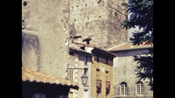 Paris France May 1969 Small Village Pyrenees Scene 60S — Stock Video