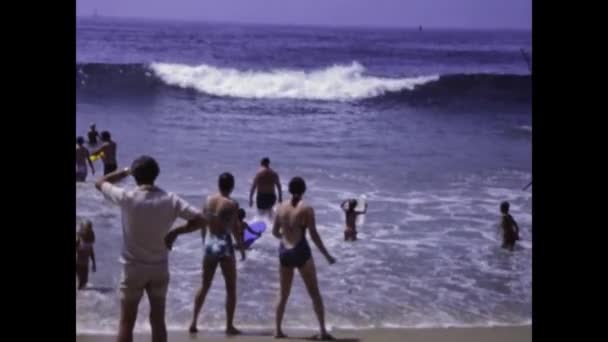 Los Angeles Spojené Státy Americké Červen 1977 People Vacation Sea — Stock video