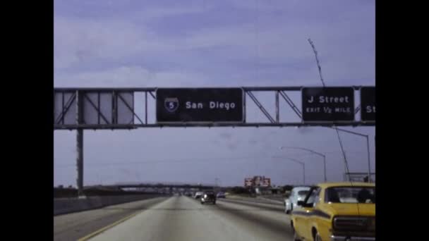 Los Ángeles Estados Unidos Junio 1977 Vista Autopista California Los — Vídeos de Stock