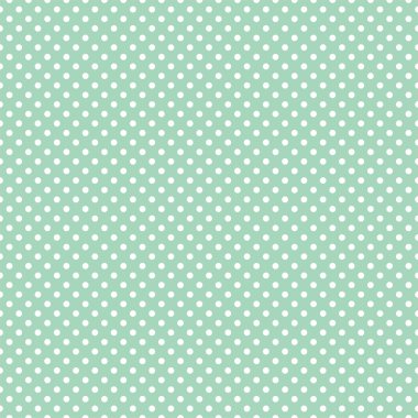 Mini polka dots on fresh mint green background retro seamless vector pattern