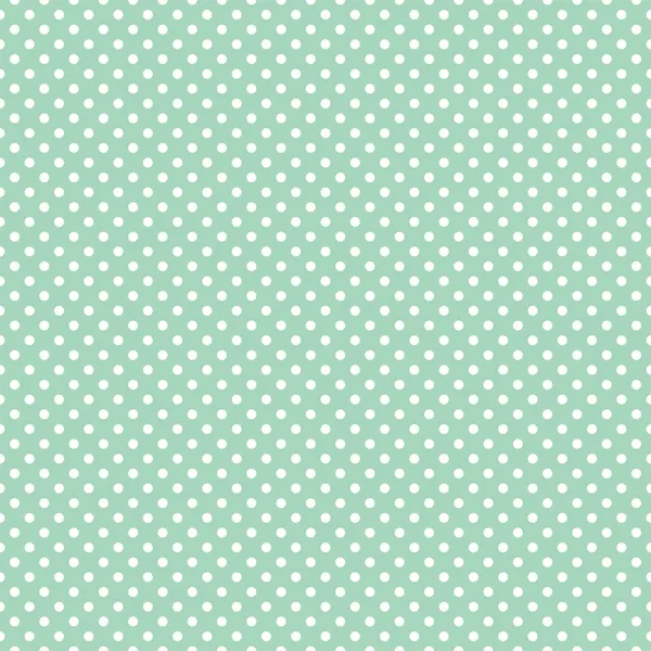 Mini polka dots on fresh mint green background retro seamless vector pattern — Stock Vector