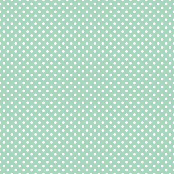 Mini polka dots on fresh mint green background retro seamless vector pattern