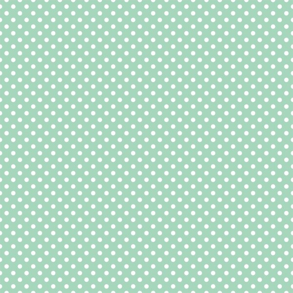 Mini polka dots on fresh mint green background retro seamless vector pattern