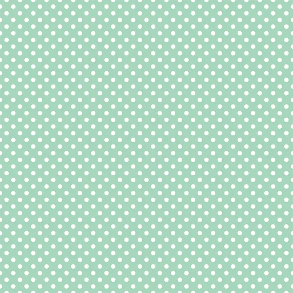 Mini polka dots op verse munt groene achtergrond retro naadloze vector patroon — Stockvector