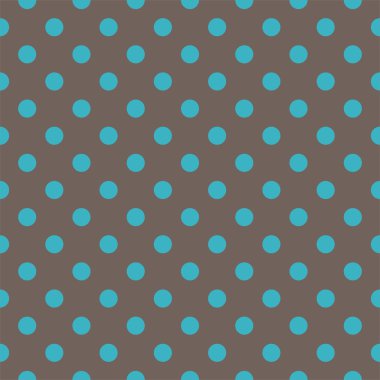 Vector seamless pattern with polka dots on dark brown background clipart