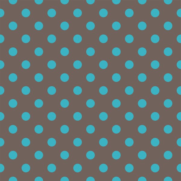 Векторный бесшовный рисунок с горошек на темно-коричневом фоне
