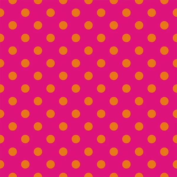 Turuncu noktalar, neon pembe pop art sorunsuz vektör desen