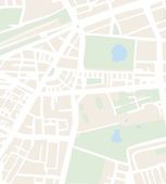 abstraktní město mapa vektorové ilustrace s ulic, parků a rybníky